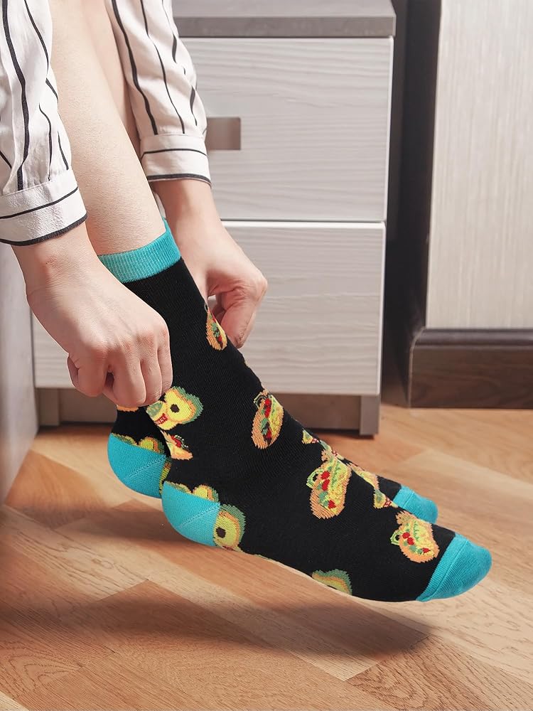 Amazon.com: Xtinmee 6 Pairs Mexican Taco Socks for Men Women Cinco